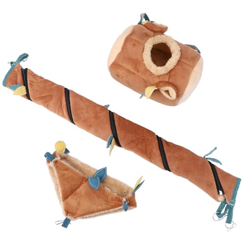 PENIKOKO 3 Stück Teiliges Hamster Plüsch hängematte Design Waldstil Käfigzubehör für Zwerghamster und Kleintiere Sicher und Praktisch für Artgerechte Beschäftigung PENIKOKO 3 Stück Teiliges Hamster Plüsch hängematte Design Waldstil Käfigzubehör für Zwerghamster und Kleintiere Sicher und Praktisch für Artgerechte Beschäftigung von PENIKOKO
