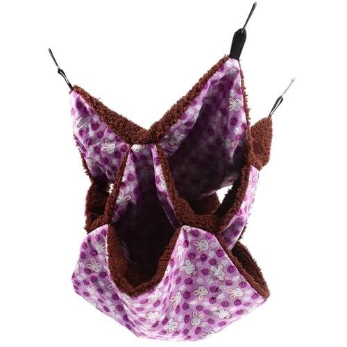 PENIKOKO Dreischichtige Plüsch Hängematte für Kleintiere mit Metallhaken Bequemes Verschleißfestes Winterbett für Hamster Meerschweinchen Ratten und Papageien Atmungsaktiv und Langlebig PENIKOKO Dreischichtige Plüsch Hängematte für Kleintiere mit Metallhaken Bequemes Verschleißfestes Winterbett für Hamster Meerschweinchen Ratten und Papageien Atmungsaktiv und Langlebig von PENIKOKO