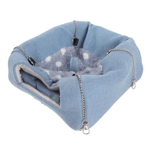 PENIKOKO Kleintier Hängematte Blau Groß Warmes Hamsterhaus Kleines Haustier Schlafnest für Winter Käfig Geeignet Gemütliches Versteck Vielseitiges Nest für Kleine Nager PENIKOKO Kleintier Hängematte Blau Groß Warmes Hamsterhaus Kleines Haustier Schlafnest für Winter Käfig Geeignet Gemütliches Versteck Vielseitiges Nest für Kleine Nager von PENIKOKO