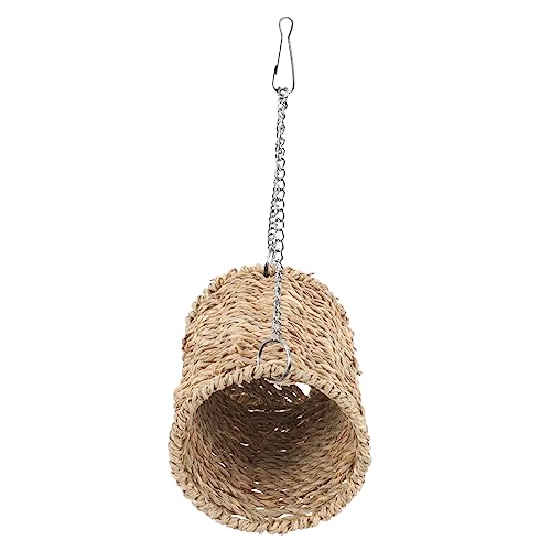 PENIKOKO Natürliche Hamsterhängematte aus Stroh Woven Straw Nest für Kleine Haustiere Hängende Schlafgelegenheit für Hamster für Käfige Dekoration PENIKOKO Natürliche Hamsterhängematte aus Stroh Woven Straw Nest für Kleine Haustiere Hängende Schlafgelegenheit für Hamster für Käfige Dekoration von PENIKOKO