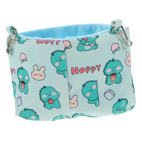 PENIKOKO Warme Hängematte für Kleine Haustiere Kuscheliges Schlafnest und Versteck für Hamster Chinchillas und Frettchen Kratzfestes Plüschbett für Käfig und Winter Grün Dinosaurier Design PENIKOKO Warme Hängematte für Kleine Haustiere Kuscheliges Schlafnest und Versteck für Hamster Chinchillas und Frettchen Kratzfestes Plüschbett für Käfig und Winter Grün Dinosaurier Design von PENIKOKO