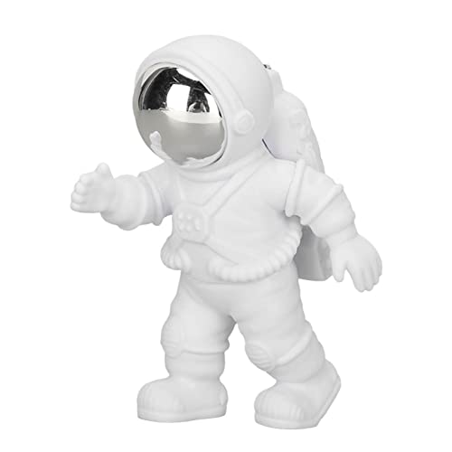 Astronauten-Aquarium-Ornament Süßes schwimmendes Aquarium-Ornament aus PVC, das mit Kugelseil für Süßwasser schwimmt Silberne Maske von PENO