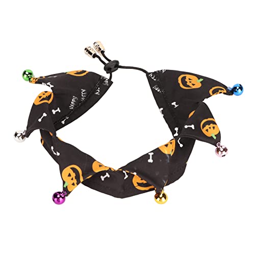 PENO Halloween-Hundehalsband, verstellbare Größe, breite Anwendung, Halloween-Katzenbandana und Hund mit Kaninchen von PENO