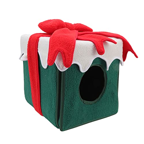 PENO Katzenbett Weihnachten Katzenhaus Box Stil Weihnachten Katzenhaus Grün von PENO