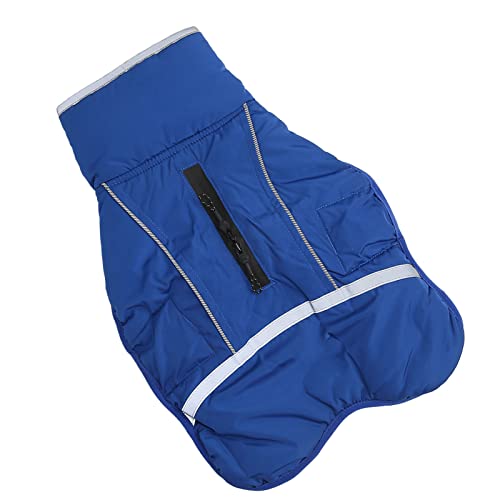 PENO Warme Hundejacke für Haustiere, Winterkleidung, blau, wasserdicht, dick, klassisch, für mittelgroße Hunde S von PENO