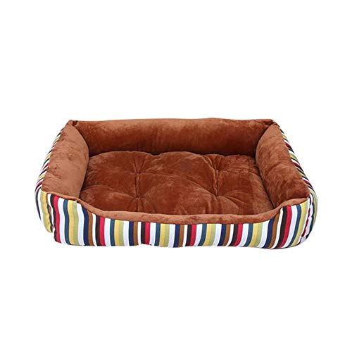 PENVEAT 1 Stücke Weiche Hundebett Matte Zwinger Welpen Warmes Bett Plüsch Gemütliches Nest Für Kleine Mittelgroße Hundehaus Pad 4 Jahreszeiten Heimtierbedarf, G, 60x45x15 cm von PENVEAT