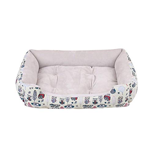 PENVEAT 1 Stücke Weiche Hundebett Matte Zwinger Welpen Warmes Bett Plüsch Gemütliches Nest Für Kleine Mittelgroße Hundehaus Pad 4 Jahreszeiten Heimtierbedarf, L, 50x38x15 cm von PENVEAT