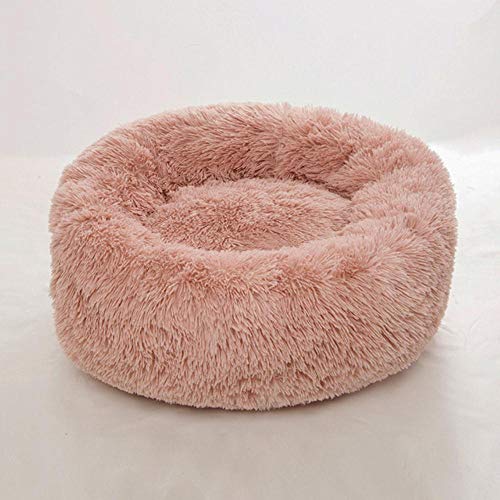 PENVEAT Bequeme, beruhigende Hundebetten für große, mittelgroße, kleine Hunde Welpe Labrador Amazingly Cat Marshmallow Bed Waschbares Sofa, Hellrosa, 110 cm-43,3 Zoll von PENVEAT