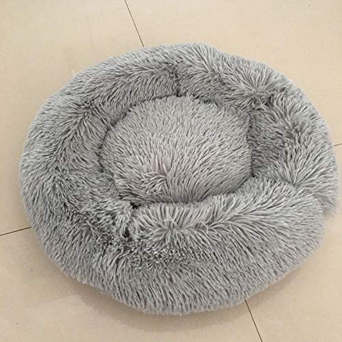 PENVEAT Bequeme, beruhigende Hundebetten für große, mittelgroße, kleine Hunde Welpe Labrador Amazingly Cat Marshmallow Bed Waschbares Sofa, hellgrau, 50 cm von PENVEAT