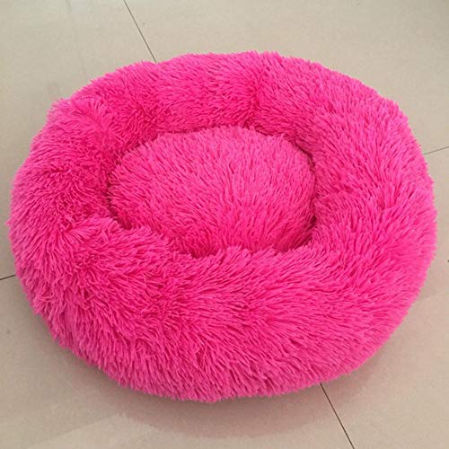 PENVEAT Bequeme, beruhigende Hundebetten für große, mittelgroße, kleine Hunde Welpe Labrador Amazingly Cat Marshmallow Bed Waschbares Sofa, rosa, 50 cm von PENVEAT