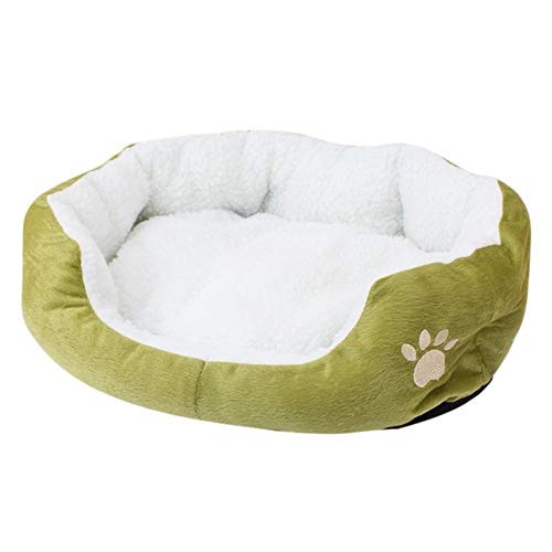 PENVEAT Haustier Hund Welpe Katze Fleece Warmes Bett Haus Plüsch Kuschelnest Mat Pad Hundebett Hondenmand Cama Perro Mascotas Cama para Cachorro, Armee Grün, 50 cm x 40 cm, China von PENVEAT