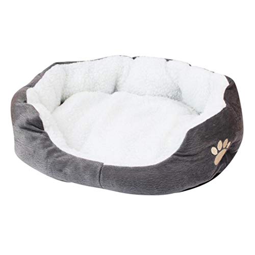 PENVEAT Haustier Hund Welpe Katze Fleece Warmes Bett Haus Plüsch Kuschelnest Mat Pad Hundebett Hondenmand Cama Perro Mascotas Cama para Cachorro, Grau, 50 cm x 40 cm, China von PENVEAT