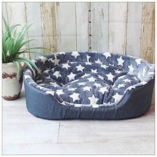 PENVEAT Haustier Zwinger Haus warme große Hundebett Katze Kissen Mat Sofa für große Hunde Cama para Cachorro Welpen Teddy Sofa SML XL Größe, Stern, 89 cm x 73 cm x 22 m von PENVEAT