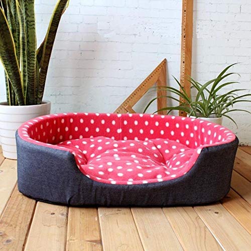 PENVEAT Haustier Zwinger Haus warme große Hundebett Katze Kissen Mat Sofa für große Hunde Cama para Cachorro Welpen Teddy Sofa SML XL Größe, Wassermelone rot, 45 cm x 35 cm x 13 cm von PENVEAT