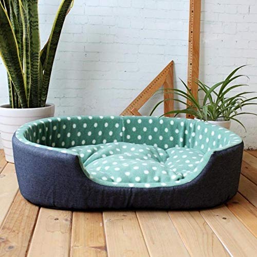 PENVEAT Haustier Zwinger Haus warme große Hundebett Katze Kissen Mat Sofa für große Hunde Cama para Cachorro Welpen Teddy Sofa SML XL Größe, grün, 75 cm x 60 cm x 19 cm von PENVEAT