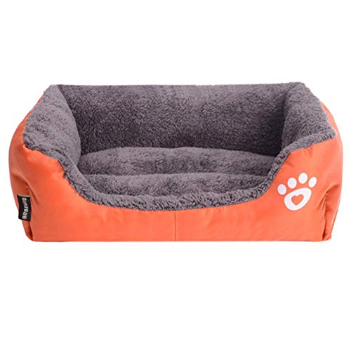 PENVEAT Hunde weiches Bett Haustier Haus S-3XL wasserdichte Boden Fleece warme Katze Bett Sofa Haus für kleine mittlere große Hunde liefert 11 Farben, D, XXXL 110cmx85cmx19cm von PENVEAT