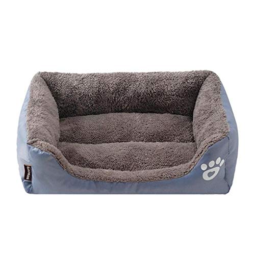 PENVEAT Hundebett Pet Bolster Maschinenwaschbares Hundebett Selbstwärmend und kuschelig für verbesserten Schlaf Matratze Memory-Schaum für Hunde Katzen, Grau, S von PENVEAT