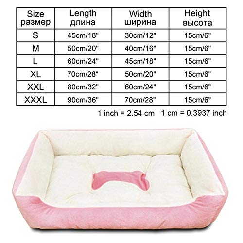 PENVEAT Hundebett Sofa Welpen Haustier Hundebett Bank Für Kleine Große Mittlere Hunde Katze Decke Hundebetten Matten Hausliege Haustierbett Zwinger Produkte, pink-yx0001, M wie Bilder von PENVEAT