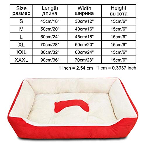 PENVEAT Hundebett Sofa Welpen Haustier Hundebett Bank für kleine große mittlere Hunde Katze Decke Hundebetten Matten Hausliege Haustierbett Zwinger Produkte, rot-yx0001, XL von PENVEAT