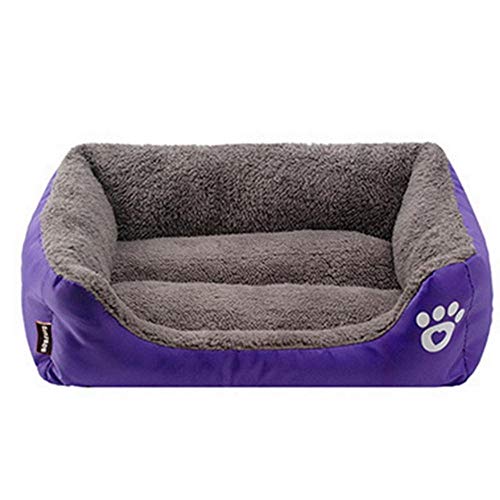 PENVEAT Hundebett für kleine mittelgroße Hunde Pet House Kennel wasserdichte Unterseite weiche warme Hauskatze Hundebett 11 Farben S-3XL, F, L 68cmx55cmx16cm von PENVEAT