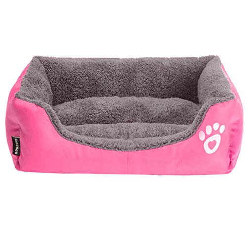 PENVEAT Hundebett für kleine mittelgroße Hunde Pet House Kennel wasserdichter Boden weich warm Hauskatze Hundebett 11 Farben S-3XL, C, L 68cmx55cmx16cm von PENVEAT