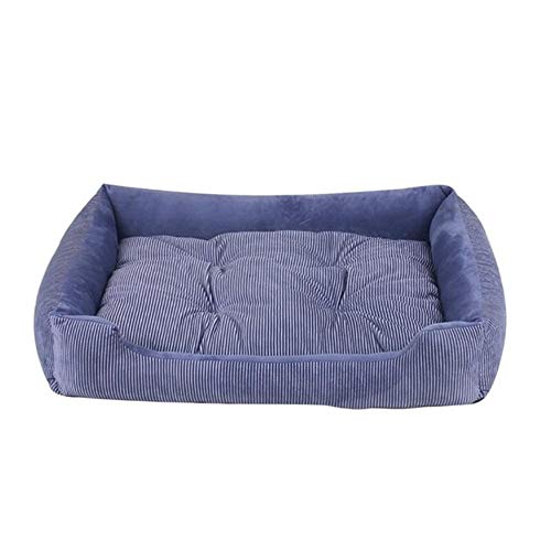 PENVEAT Hundestreifen Weiche Bettmatte Zwinger Hundewelpe Warmes Bett Plüsch Kuschelnest Für Kleine Mittelgroße Hundehütte Pad Warme Winter Heimtierbedarf, D, 60x45x15cm von PENVEAT