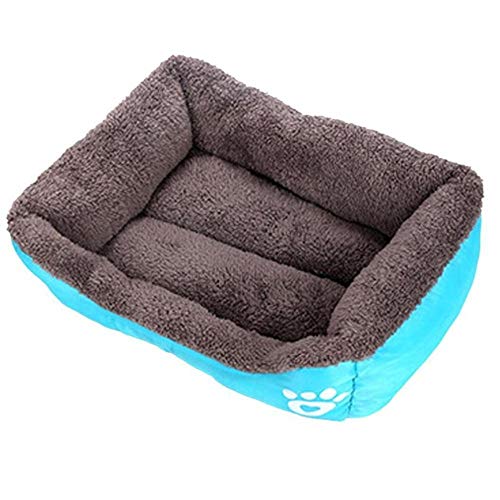 PENVEAT Neue Haustierbett 2 Größe Weiche Haustierbett Erwärmung Welpenbett Haus Weiche Material Nest Hundekörbe Winter Warme Hundehütte Für Katze Welpen Liefert, BL, 55x45x14 cm, China von PENVEAT