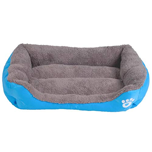 PENVEAT S-3XL 9 Farben Pfote Pet Sofa Hundebetten wasserdichte Unterseite Weiche Fleece Warme Katze Bett Haus Petshop cama perro, Blau, XL von PENVEAT