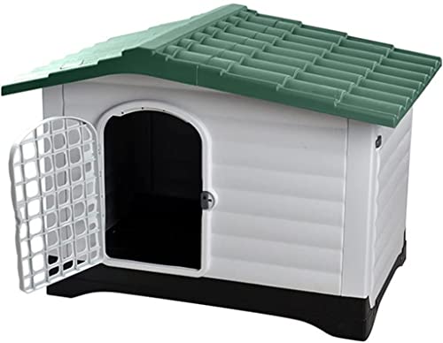 Hundehütte im Freien mit Dach wasserdichte große Hundehütte for den Innenbereich, kühle und atmungsaktive Hundevilla for Gartenrasen, Seitentür (Size : 111 * 84 * 80cm) von PEPDRO