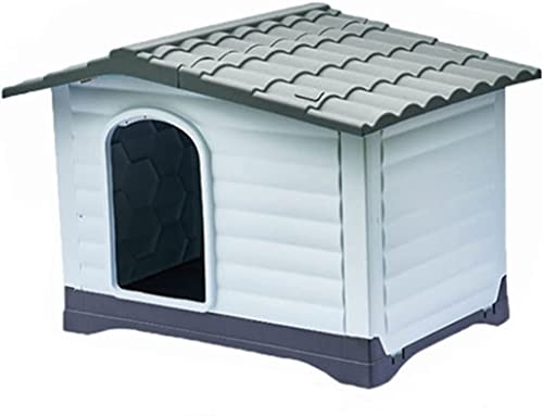 Hundehütte im Freien mit regenfestem und atmungsaktivem Dach, Hundevilla aus dickem PP for Rasen (Size : 111 * 83.8 * 80.4) von PEPDRO