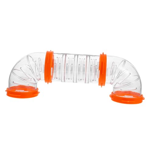 PEPLAYTAL 1 Satz Hamsterpfeife Käfigtunnel Selber Bauen Hamsterkäfig DIY Tunnel Hamsterkäfig Außen Hamsterröhren Tunnel Für Hamster Hamstertunnel Hamsterrohr Aus Kunststoff Orange von PEPLAYTAL