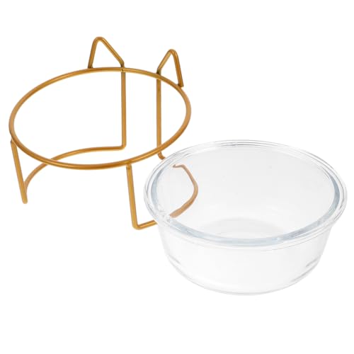 PEPLAYTAL 1 Satz Hoher Katzennapf Aus Glas Tiki Verschütten Haustier Pro Katzenfutterständer Futterspender Schüsseln Verdreifachen Essen Doppelt Multi Wurf Mehrere Hundefutter von PEPLAYTAL