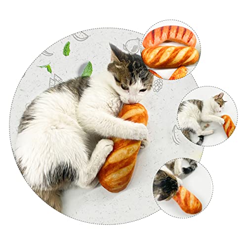 PEPLAYTAL 1Stk Katzenminzenbrot Kätzchenspielzeug Katzenminze für Katzen Katze interaktives katzenspielzeug Interactive cat Toy nachahmendes Brotspielzeug lustige Haustierversorgung von PEPLAYTAL