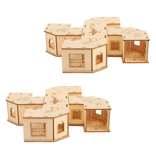 PEPLAYTAL 2 Stück Holz Hamster Tunnel Labyrinth für Kleintiere Fördert Bewegung und Stressabbau für Zwerghamster und Andere Haustiere PEPLAYTAL 2 Stück Holz Hamster Tunnel Labyrinth für Kleintiere Fördert Bewegung und Stressabbau für Zwerghamster und Andere Haustiere von PEPLAYTAL