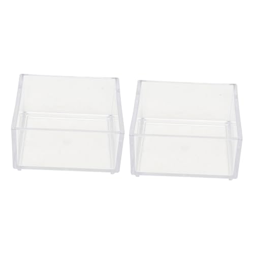 PEPLAYTAL 2 Stück Pet Water Bowl Transparente Futter und Wasserschale für Kleine Reptilien für Schildkröten und Andere Haustiere Rutschfestes Design aus Langlebigem zu Reinigen PEPLAYTAL 2 Stück Pet Water Bowl Transparente Futter und Wasserschale für Kleine Reptilien für Schildkröten und Andere Haustiere Rutschfestes Design aus Langlebigem zu Reinigen von PEPLAYTAL