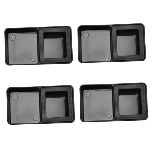 PEPLAYTAL 4 Stück Reptilien Futternapf Schwarz Kleine Futter und für Terrarien für Grillen und Andere Haustiere Doppelraster Design PEPLAYTAL 4 Stück Reptilien Futternapf Schwarz Kleine Futter und für Terrarien für Grillen und Andere Haustiere Doppelraster Design von PEPLAYTAL