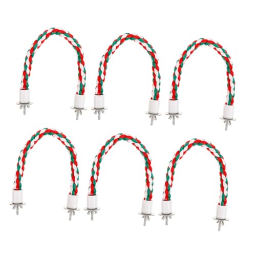 PEPLAYTAL 6 Stück Papagei Glocke Käfigvogel Vogelnest Taube Hamsterkäfig papageienspielzeug vogelkäfig zubehör Stehendes Zubehör für Vogelkäfige Vogelzubehör Baumwollseil von PEPLAYTAL