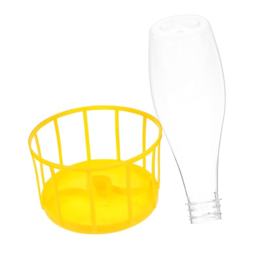 PEPLAYTAL Futterstelle Für Reptilien Futternapf Für Bartagamen Reptilienwasserschale Langlebiger Futternapf Water Bowl Futternapf Für Haustiere Dekorative Reptilientränke Yellow von PEPLAYTAL