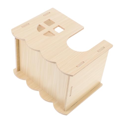 PEPLAYTAL Hamster Versteckhaus Aus Holz Robuste Platzsparende Unterkunft Für Kleintiere Sicheres Und Unterhaltsames Spielzeug Für Hamster Helles Design Mit Fenstern Für Aktive Haustiere PEPLAYTAL Hamster Versteckhaus Aus Holz Robuste Platzsparende Unterkunft Für Kleintiere Sicheres Und Unterhaltsames Spielzeug Für Hamster Helles Design Mit Fenstern Für Aktive Haustiere von PEPLAYTAL