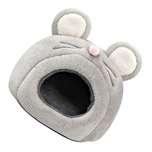 PEPLAYTAL Haustierbett Kühlmatte Hängematte Heizung klein Heu kanninchenhäuser kaninchenhäuser Haustierhöhle kuschelhöhle petbett Hamster Plüschbett Hamsterhaus Fussel Grey von PEPLAYTAL