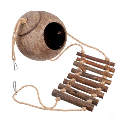 PEPLAYTAL Dekorative Kokosnuss-schutzhöhle Mit Leiter Für Reptilien Versteck Für Eidechsen Schlangen Und Schildkröten Für Terrarien Und Aquarien Aus Robustem Material Gefertigt PEPLAYTAL Dekorative Kokosnuss-schutzhöhle Mit Leiter Für Reptilien Versteck Für Eidechsen Schlangen Und Schildkröten Für Terrarien Und Aquarien Aus Robustem Material Gefertigt von PEPLAYTAL