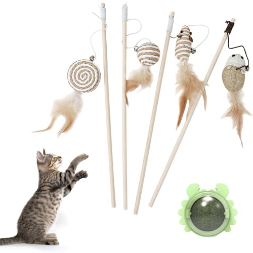 PEPOYO AI Katzenspielzeug Interaktives katzenspielzeug, Reduzieren Sie den Stress bei Katzen und stärken Sie die Beziehung zwischen Besitzer und Katze, Kommt mit einem Katzenminze-Spielzeug von PEPOYO AI