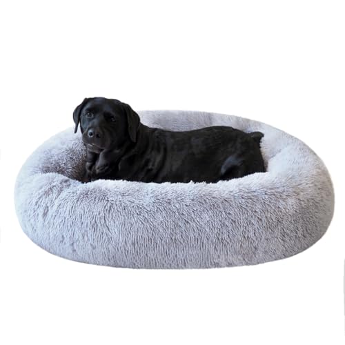 PEPPY BUDDIES Beruhigendes Premium-Hundebett + abnehmbare Kühlmatte, Donut-Hundebett, waschbar, ideal für kleine und große Hunde und Katzen & rundes Hundebett, mehrere Größen, leicht zu reinigen und von PEPPY BUDDIES