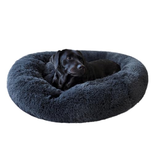 PEPPY BUDDIES Beruhigendes Premium-Hundebett + abnehmbare Kühlmatte, Donut-Hundebett, waschbar, ideal für kleine und große Hunde und Katzen & rundes Hundebett, mehrere Größen, leicht zu reinigen und von PEPPY BUDDIES