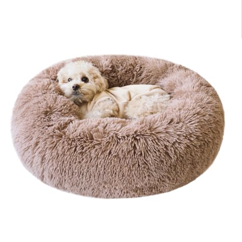 PEPPY BUDDIES Beruhigendes Premium-Hundebett + abnehmbare Kühlmatte, Donut-Hundebett, waschbar, ideal für kleine und große Hunde und Katzen & rundes Hundebett, mehrere Größen, leicht zu reinigen und von PEPPY BUDDIES