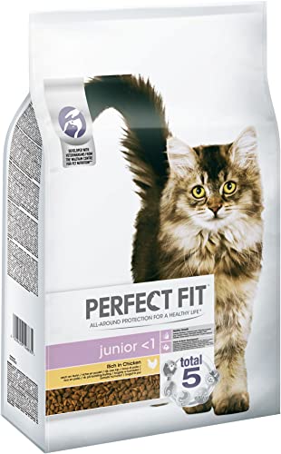 Perfect Fit Junior <1 – Trockenfutter für junge Katzen unter 1 Jahr – Huhn – Unterstützt die Vitalität – 7 kg von Perfect Fit