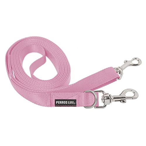 PERROS LIFE Hundeleine 3 Meter mit doppeltem Karabiner 15 mm für Hunde Größe Klein von PERROS LIFE