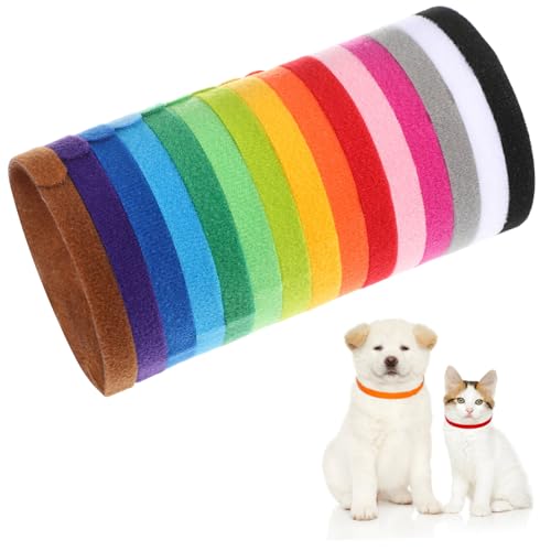 PERSELOSO 15 Stück Halsband zur Erkennung von Welpen abreißbares Hundehalsband Welpenhalsband Katzenmarke Breeds pet Supplies Haustier Welpen-ID-Bands Erkennungshalsband für Hunde Colorful von PERSELOSO