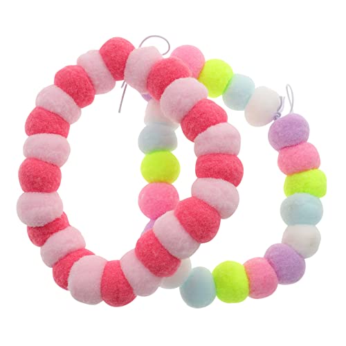 PERSELOSO 2St Haustier Katzenhalsband Hundekette Plüsch-Kugelhalsband für Haustiere Poms tierische bescherung rolf zuckowski Weihnachten Haustier Katzenplüsch-Kugelhalsband von PERSELOSO