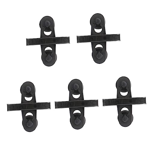 PERSELOSO 5 Stück Blatt Saugnapf für Aquarium Tank Platte Schwämme Futterspender Korb Saugnapfhalterung Fische züchten Suction Cup schnapsbrett Teilerhalter Trennwand mit Saugnapf Black von PERSELOSO